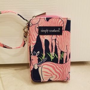 Simply Southern Wristlet Wallet - Pink Zebra